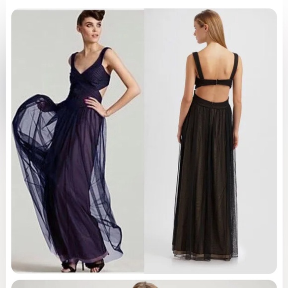 BCBG MAXAZRIA,sz04 “Mara” navy blue gown. N.w.t. - Picture 3 of 4